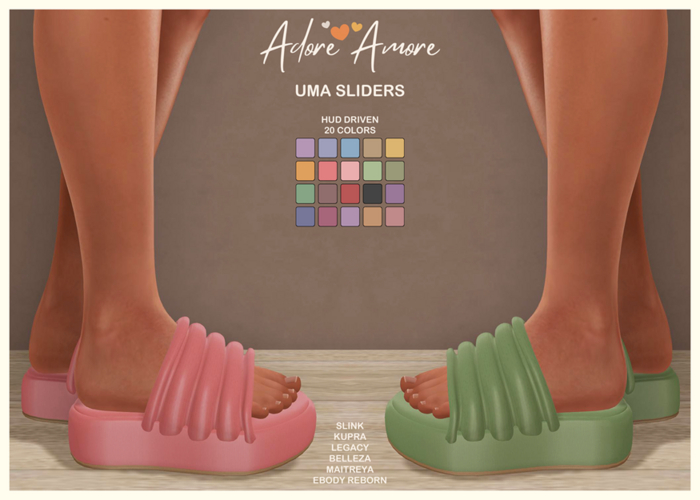 .:Adore:.  Uma - Ladies Sliders - Colors