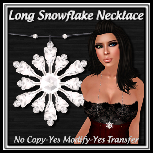 *ICED* Long Snowflake Necklace