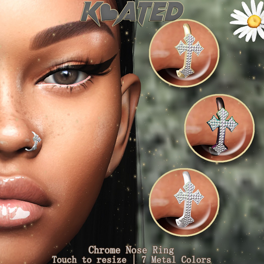 [KOATED] - Chrome Nose Ring [FATPACK]