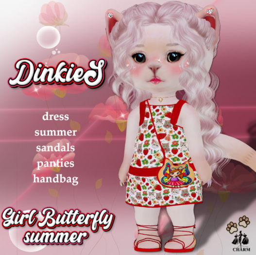 !!!CHARM Dinkies summer Girl Butterfly