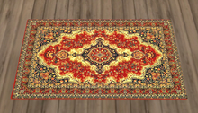 Red & Beige Floral Imperial Rug (2k)