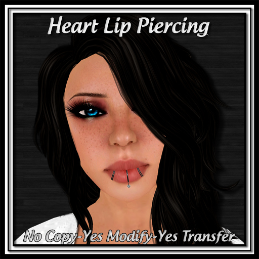 Second Life Marketplace *ICED* Heart Lip Piercing