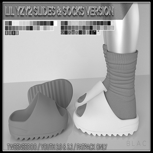 ///ZB-DEMO LIL YZY2 SLIDES/SOCKS YTH/TWEEN