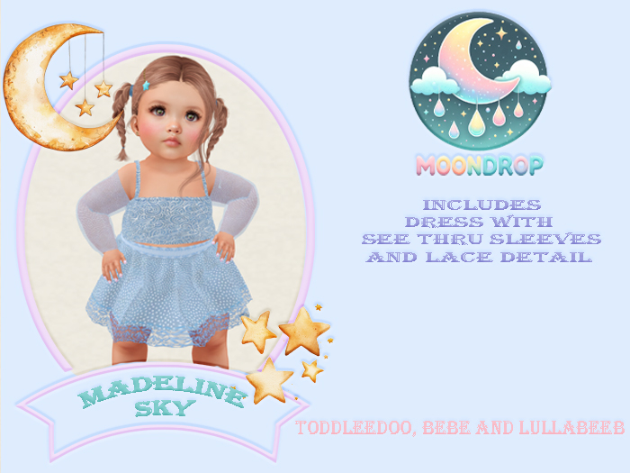 ~MoonDrop~Madeline Dress Sky