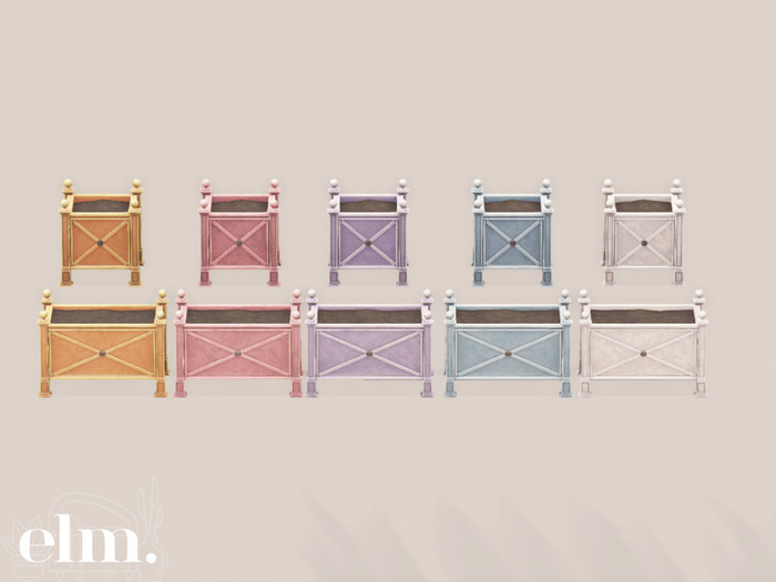 Elm. Cecily Metal Planters [Light Pack]