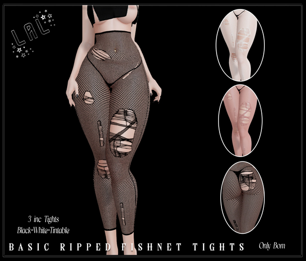 LAL-Basic Fishnet Tights Only Bom-Tintable