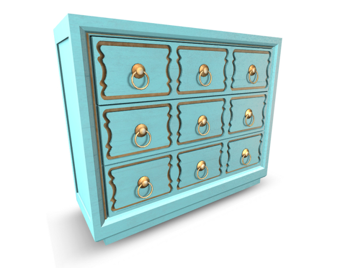 01 Ensoleille set - cabinet turquoise RARE