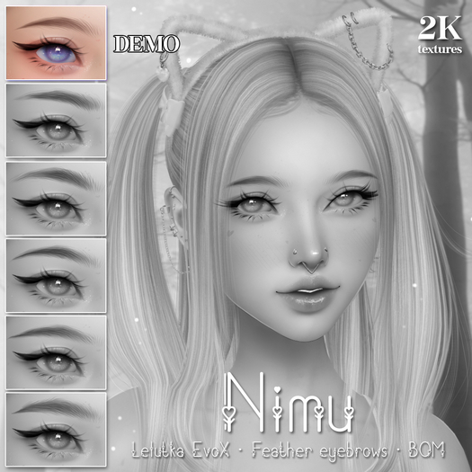 NIMU - Feather eyebrows - DEMO