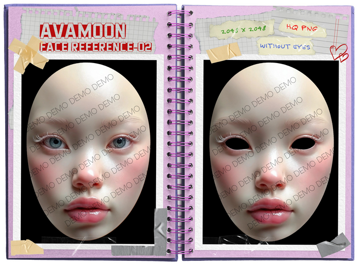 AvaMoon Face Reference 02 - Fullperm PNG - PROMO PRICE 
