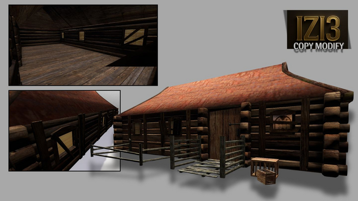 Small Wooden Hut  Copy & Modify