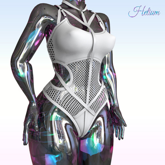 White Fishnet Cercy Perky