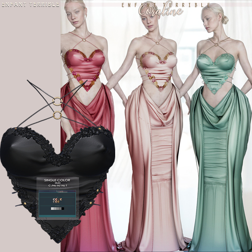 .ET. Coraline Top (add me) Black