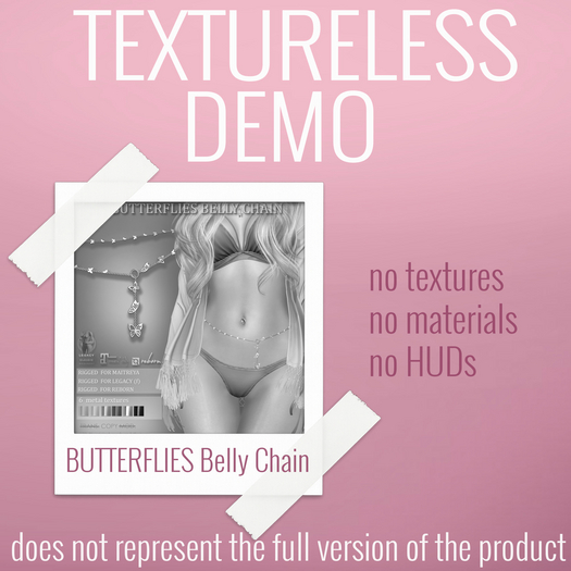 TEXTURELESS DEMO *AvaWay* BUTTERFLIES Belly Chain