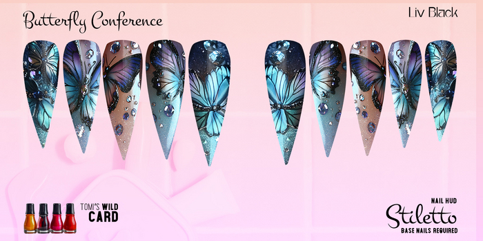 Nail HUD - Short Stiletto -  Butterfly Conference