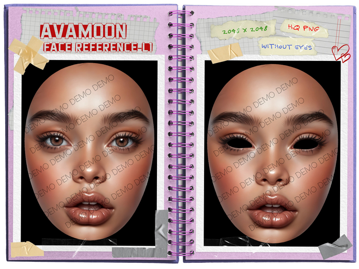 AvaMoon Face Reference L1 - Fullperm PNG - PROMO PRICE 