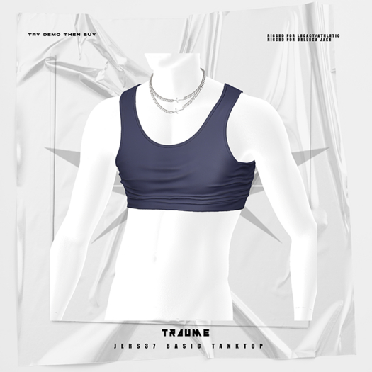 [Traume] Jers37 Basic Navy B Tanktop