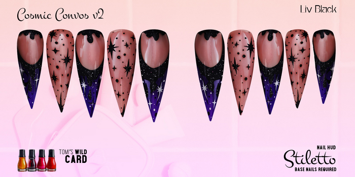 Nail HUD - Short Stiletto -  Cosmic Convos v2