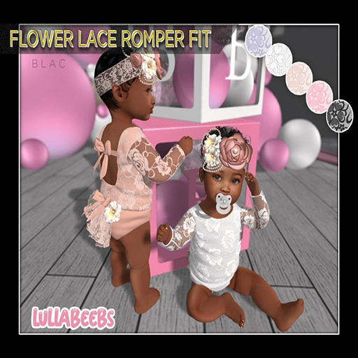 ///ZB-FLOWER LACE ROMPERS FATPACK LB