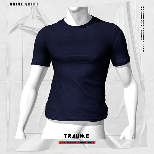 [Traume] Drive Basic Shirt Navy Blue