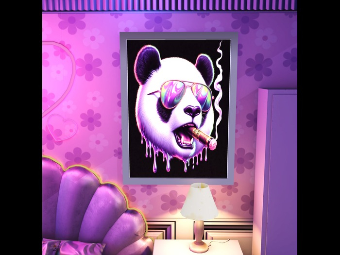 Neon Smoke Bear Photo