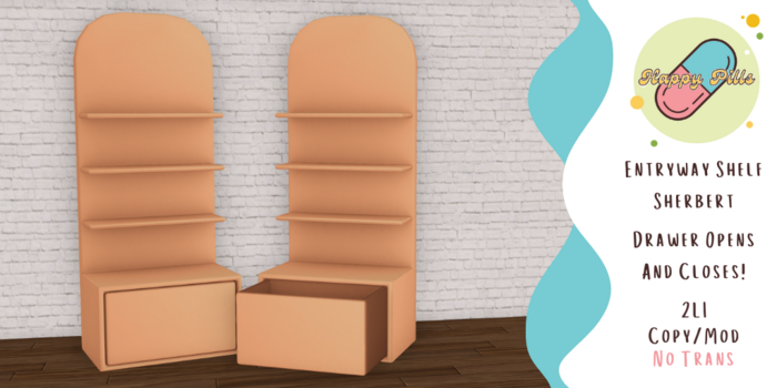 {HP} Entryway Shelves - Sherbert