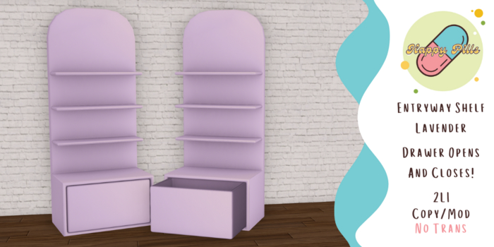 {HP} Entryway Shelves - Lavender