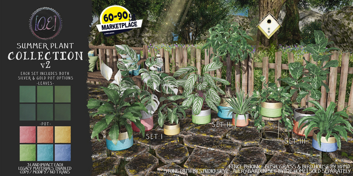 [QE Home] Summer Plant Collection v2 Set I