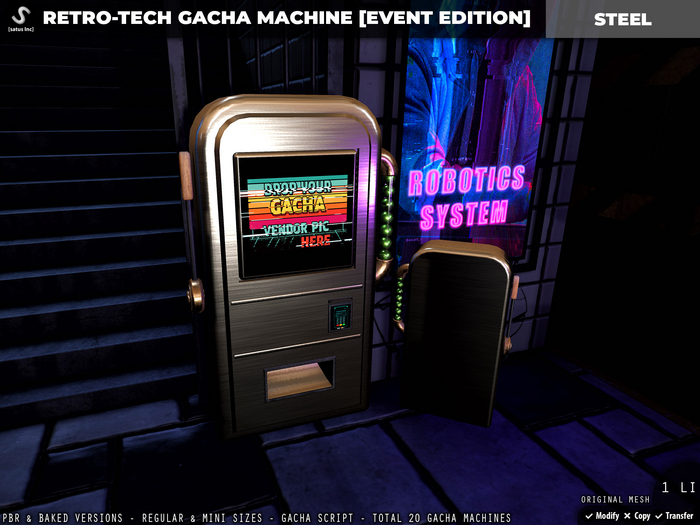 [satus Inc] Retro-Tech Gacha Machine [Steel] [Event Edition]