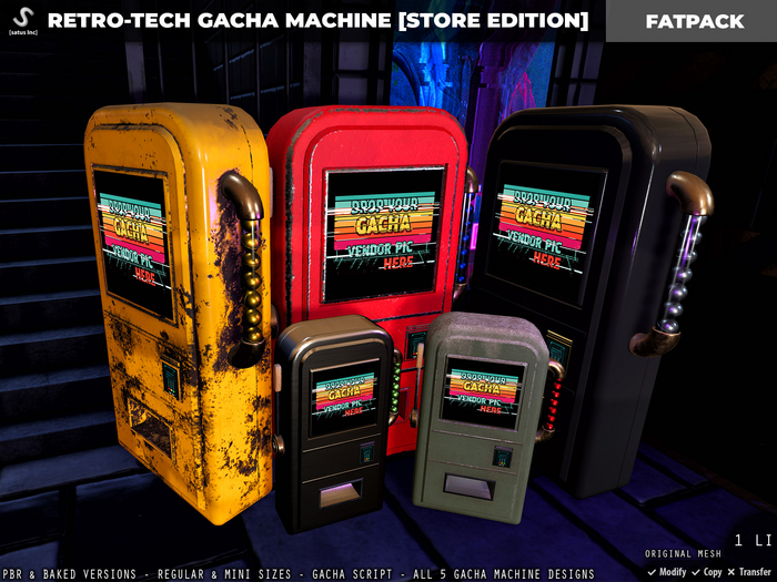 [satus Inc] Retro-Tech Gacha Machine [Fatpack] [Store Edition]