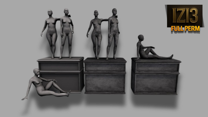 Models, Statues, Mannequin 3 set Full perm isabelleize