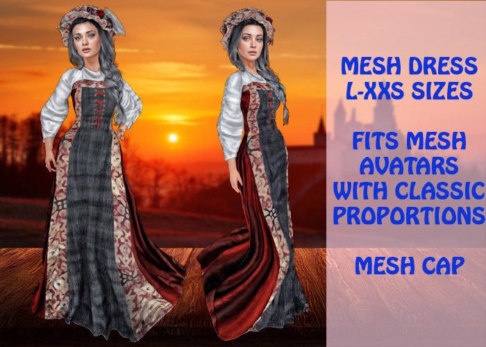 *Heart* - Red Castle Lady Gown