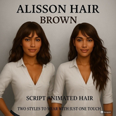 EdelStore woman hair " Alisson " brown 2in1 + Animation hai ponytail hair girl hair female hair curly Promo Bloggerpack
