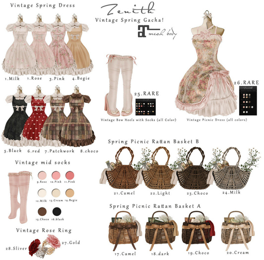 =Zenith=Vintage Rose Ring (Sliver)