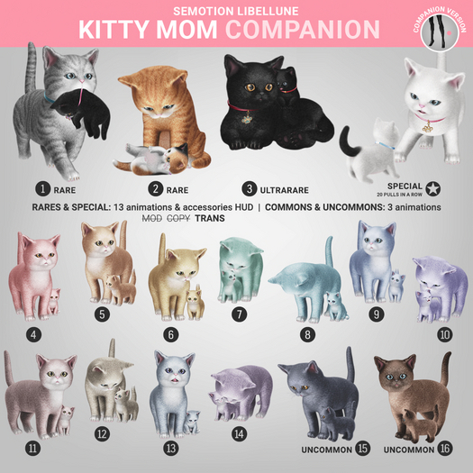 SEmotion Libellune Kitty Mom Companion COMMON 12
