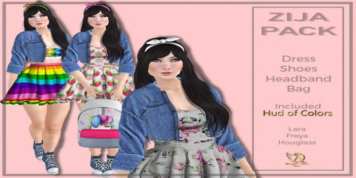 {AP}Zija Set Pink Lara,Freya,Houglass