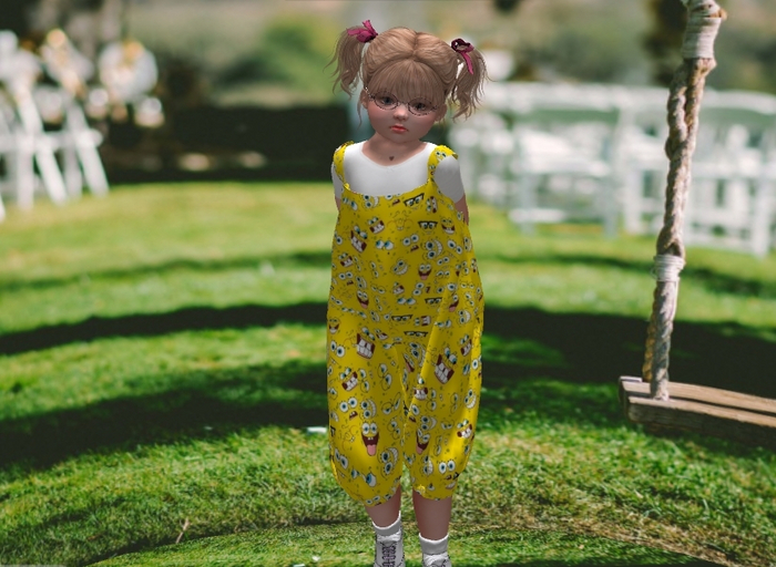 Sponge Faces Romper TD Fitted