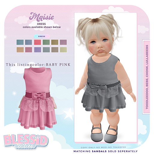 BLESSIDBABIES MAISIE BABY PINK (ADD)