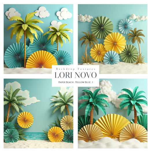 LORI NOVO . Paper Beach . Yellow Blue . 1