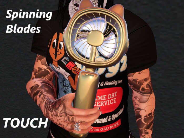 Portable Hand Fan Bronze Steel (ADD)