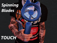 Portable Hand Fan Steel Blue (ADD)