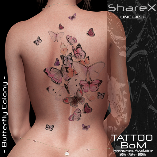 ShareX - Butterfly Colony  -  Back -Tattoo