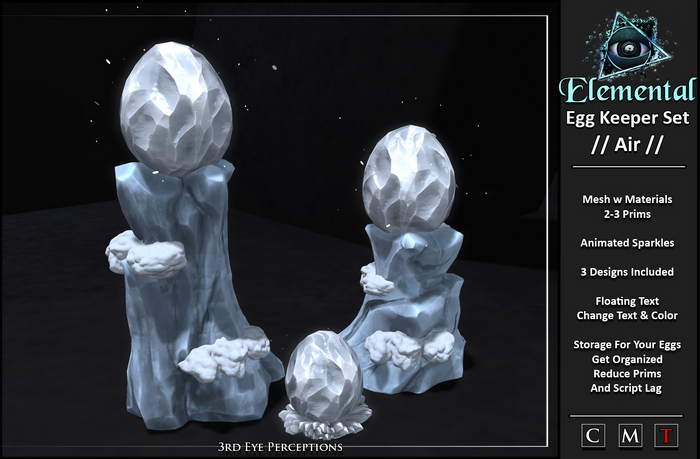 Elemental Dragon Egg Keeper // Air Set