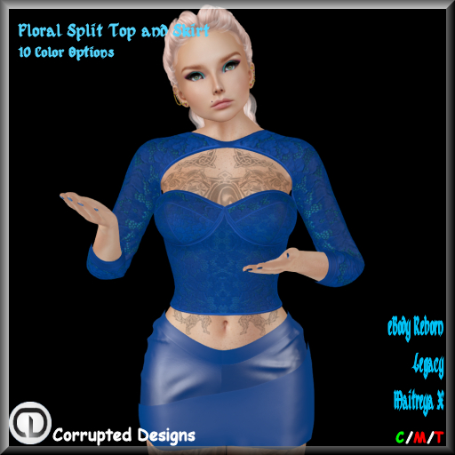 Floral Split Top 42 & Skirt