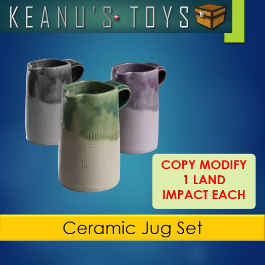 Ceramic Jug Pitcher Set 1 Land Impact each