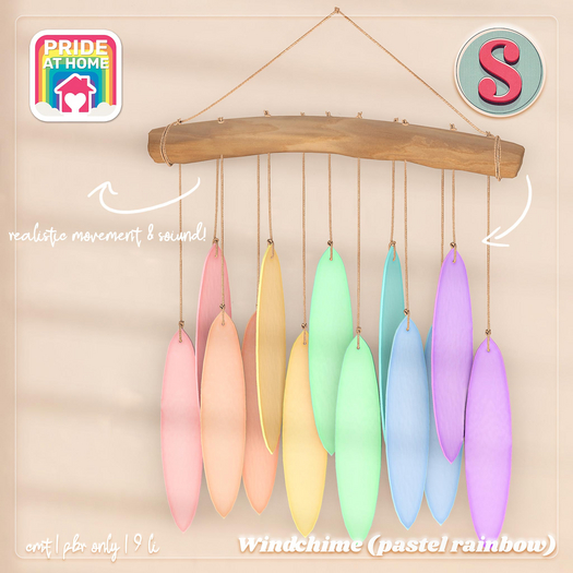 Sass (Windchime - Pastel Rainbow) 