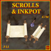 Scrolls and Inkpot,  C/M. .5LI