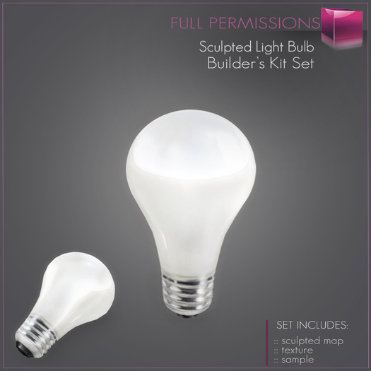 Full Perm Sculpted Light Bulb Builder's Kit Set - FULL PERM