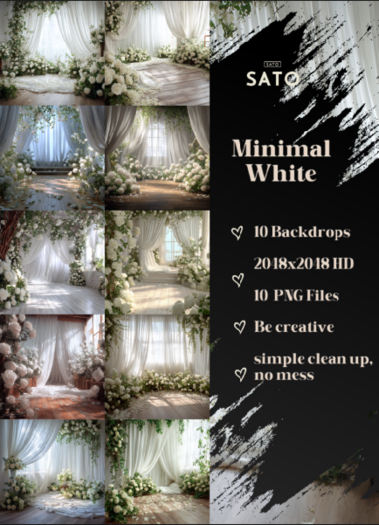 SATO - Minimal White backdrops (UNPACK)