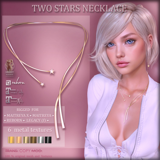 *AvaWay* TWO STARS Necklace