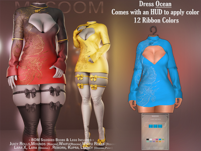 [[ Masoom ]] Cosmic Haze Dress - Ocean